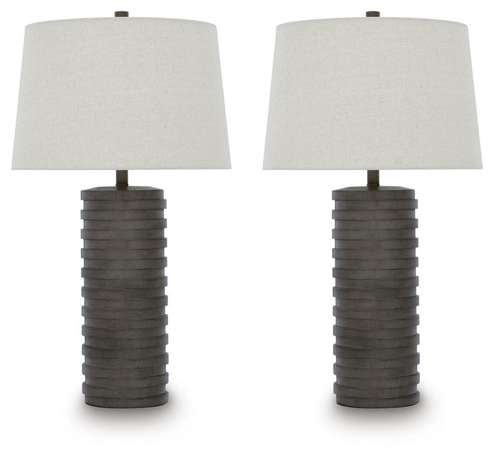 Neilett - Poly Table Lamp (Set of 2) - Antique Brown - Roberts Furniture & Mattress (Yorktown, VA)