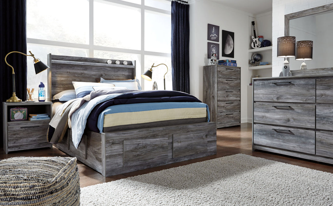 Baystorm - Panel Bedroom Set - Gray - Roberts Furniture & Mattress (Yorktown, VA)