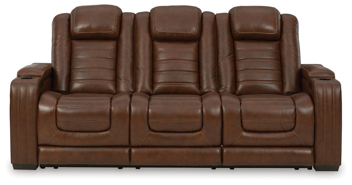 Backtrack - PWR REC Sofa with ADJ Headrest - Chocolate