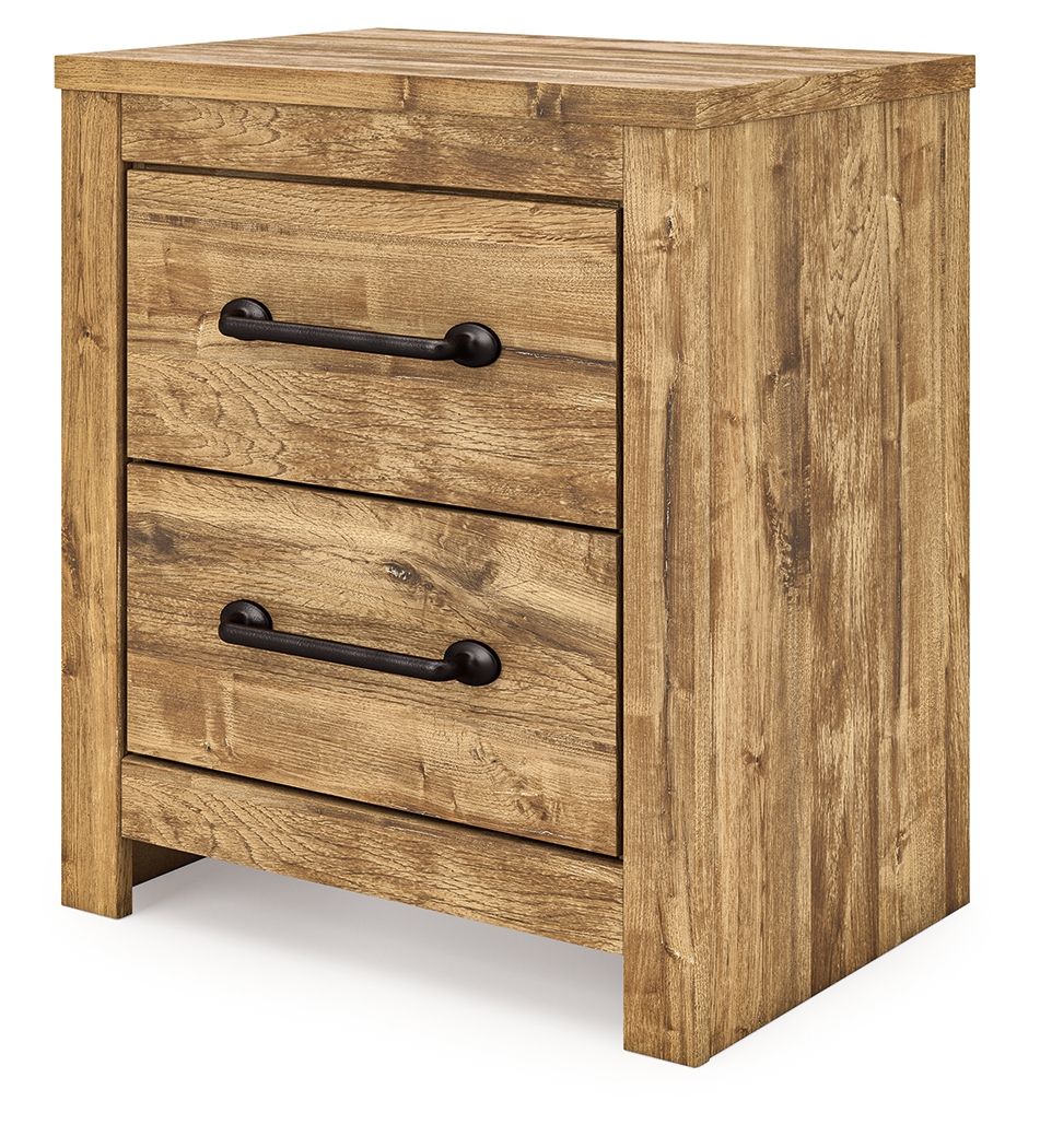 Maystonna - Two Drawer Night Stand - Brown - Roberts Furniture & Mattress (Yorktown, VA)