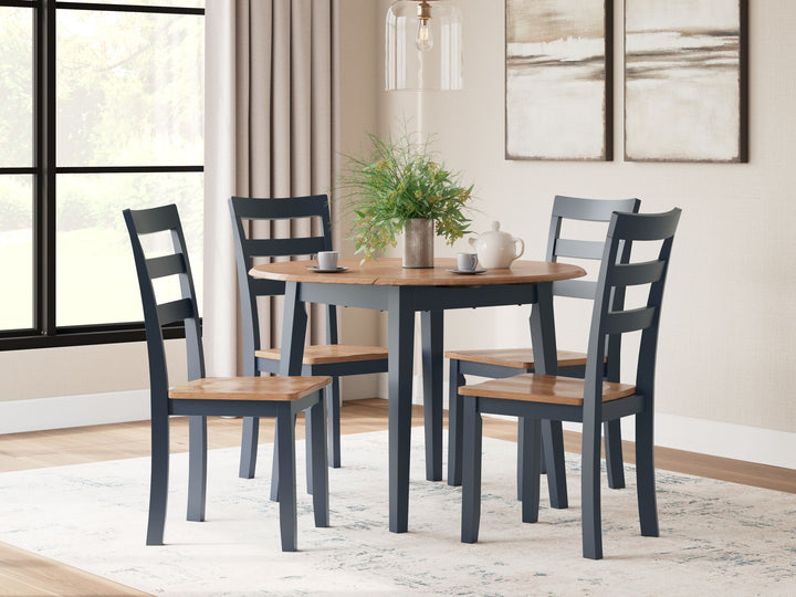 Gesthaven - Round Dining Room Drop Leaf Table Set - Roberts Furniture & Mattress (Yorktown, VA)