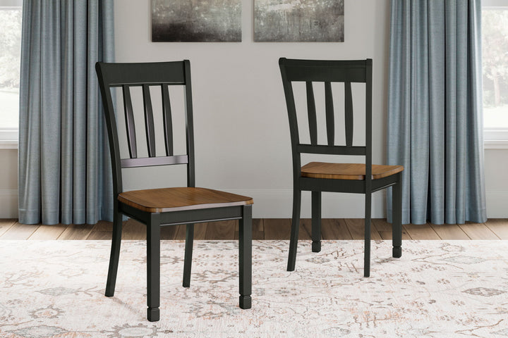 Owingsville - Dining Room Side Chair (Set of 2) - Black / Brown