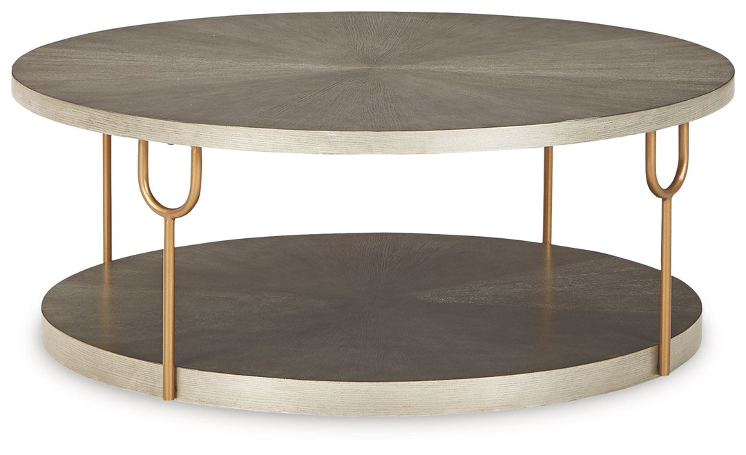 Ranoka - Round Cocktail Table - Platinum