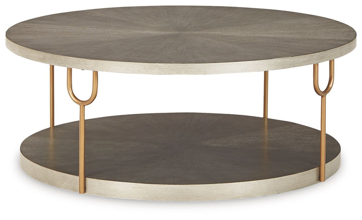 Ranoka - Round Cocktail Table - Platinum