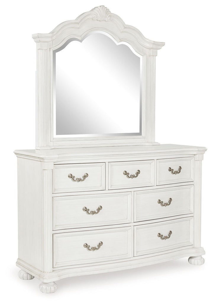Montelaine - Dresser And Mirror - Antique White