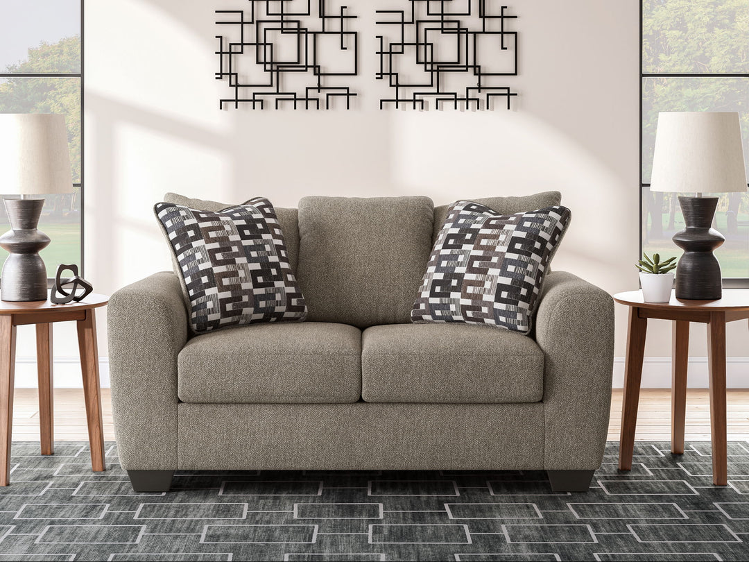 Triston-Peaks - Loveseat - Suede - Roberts Furniture & Mattress (Yorktown, VA)