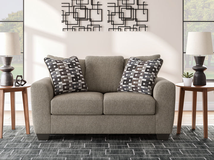 Triston-Peaks - Loveseat - Suede - Roberts Furniture & Mattress (Yorktown, VA)