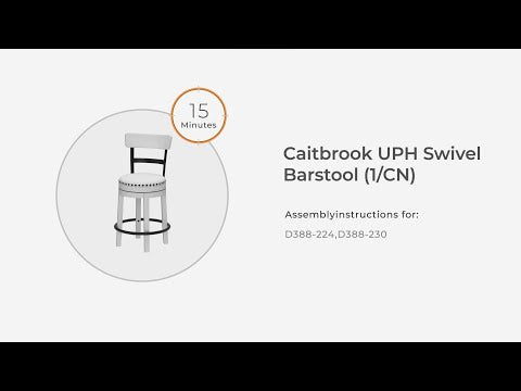 Caitbrook - UPH Swivel Barstool - Gray