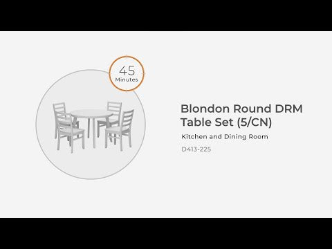 Blondon - Dining Table and 4 Chairs (Set of 5) - Brown / Black
