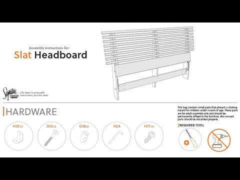 Danziar - Queen Slat Headboard - Black