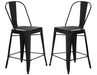 Liberty Furniture Vintage Dining Series  Bow Back Counter Chair in Black (Set of 2) image