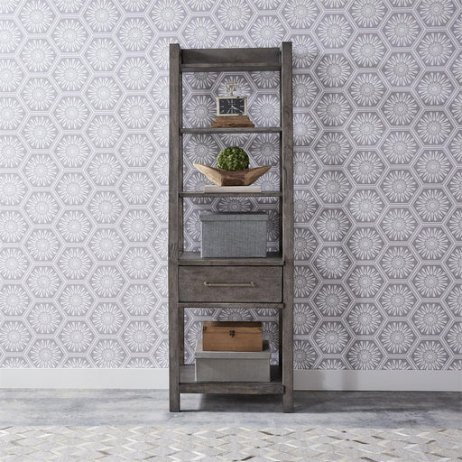 Liberty Modern Farmhouse Leaning Bookcase in Dusty Charcoal image